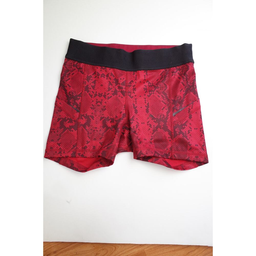 Lululemon Red Snake Print Bike Running Shorts 4